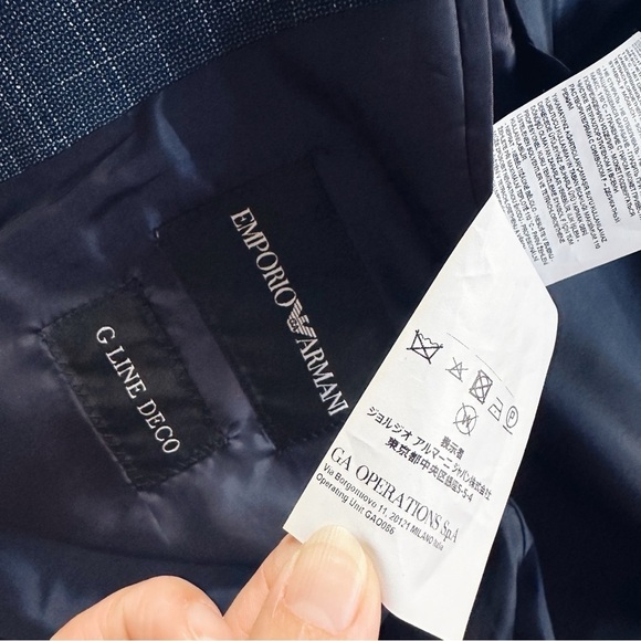 Emporio Armani G Line Deco Blue Suit 100% Virgin Wool - Picture 10 of 16